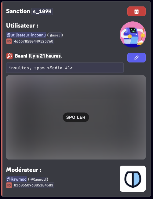Screenshot der Sanktionsinformationen