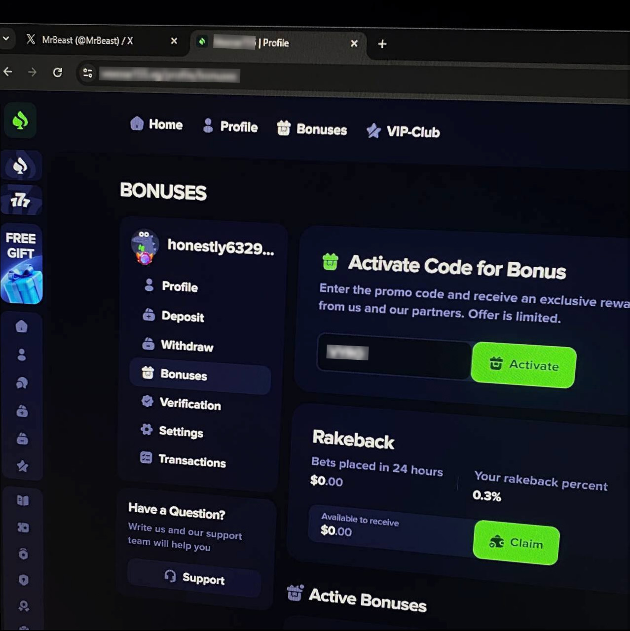 MrBeast Crypto Casino Scam 2