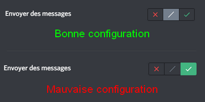 Captura de ecrã da configuração de bloqueio de canal